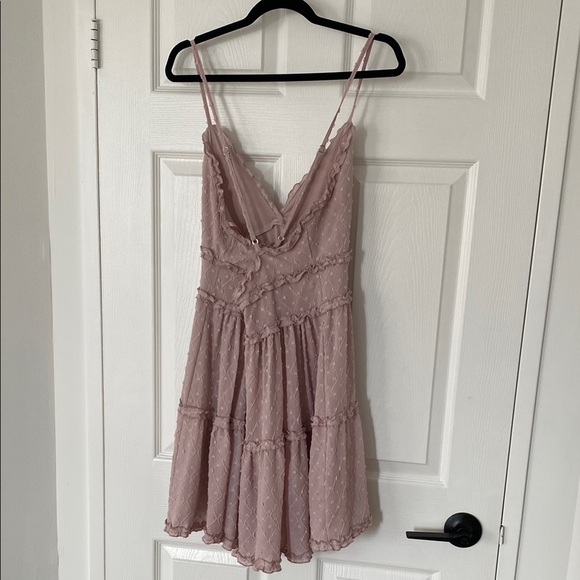 Pink Sleeveless Ruffle Dress - Picture 2 of 4